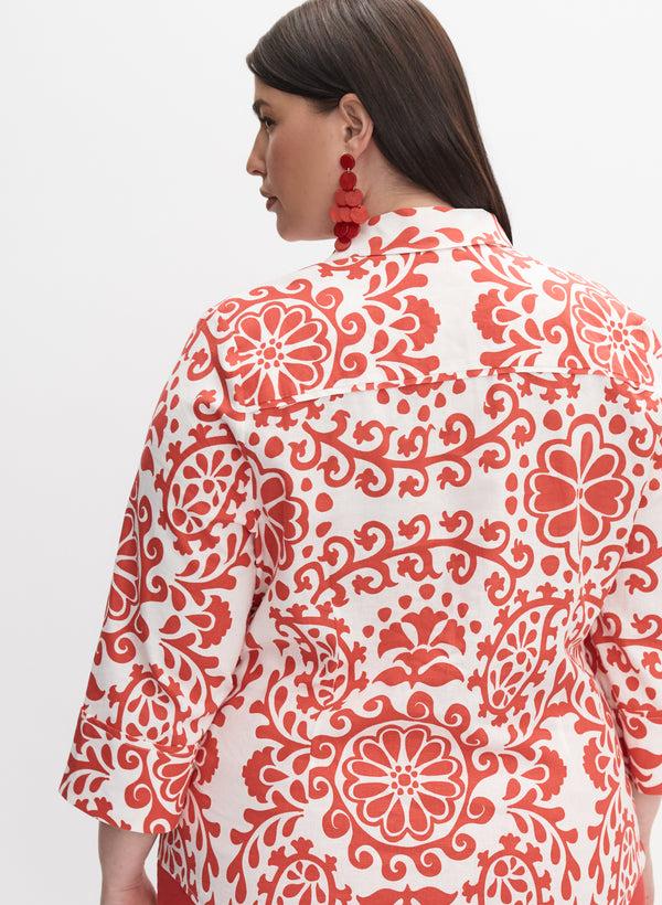 Laura Melanie Lyne - Paisley Linen Blouse