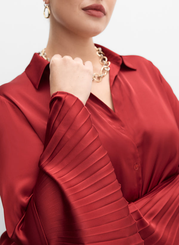 Laura Melanie Lyne - Plissé Sleeve Blouse