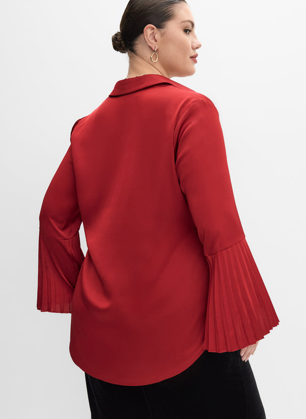 Laura Melanie Lyne - Plissé Sleeve Blouse