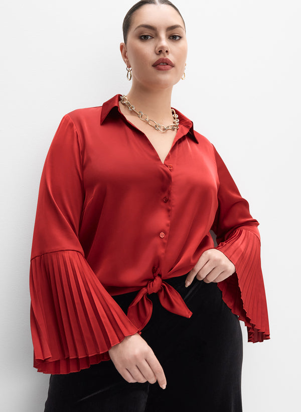 laura Melanie Lyne - Plissé Sleeve Blouse