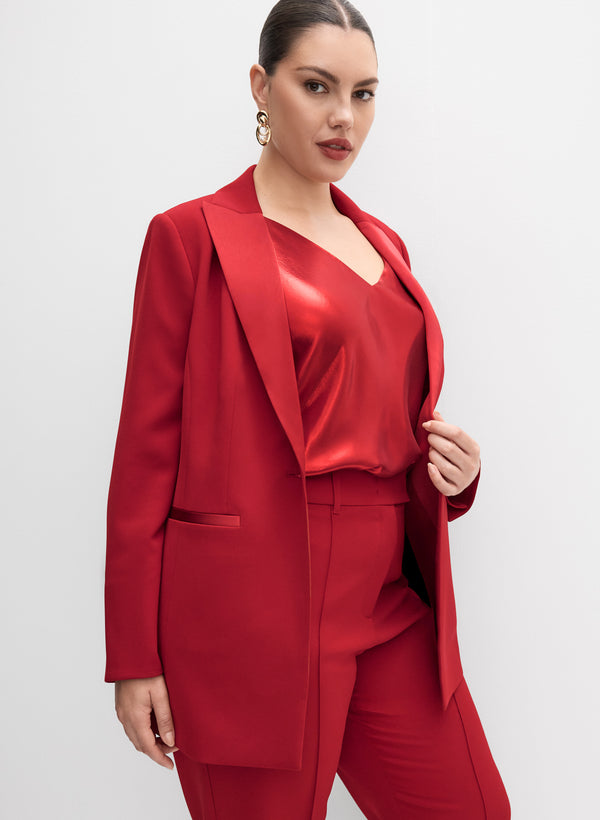 Laura Melanie Lyne - Satin Lapel Blazer