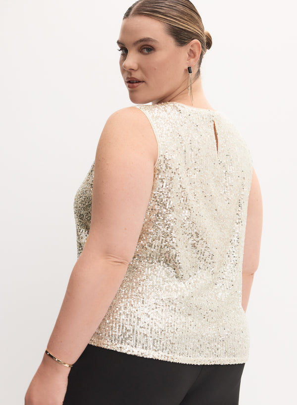 Laura Melanie Lyne - Sequin Embellished Tank Top