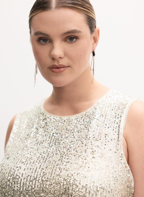 Laura Melanie Lyne - Sequin Embellished Tank Top