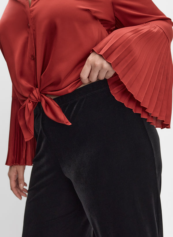 Laura Melanie Lyne - Velvet Wide-Leg Pants