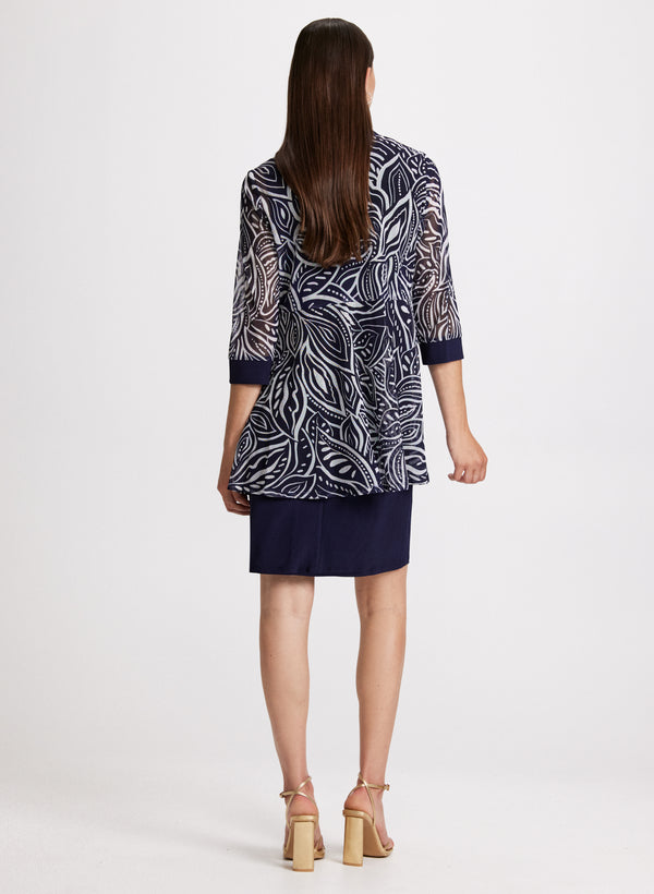 Laura Mesh Jacket Dress & Necklace Set