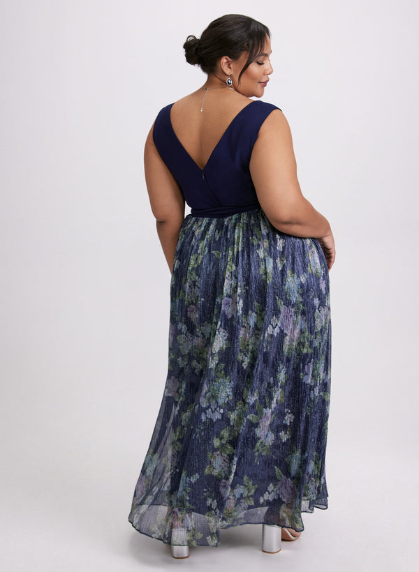 Laura Mesh & Jersey Dress