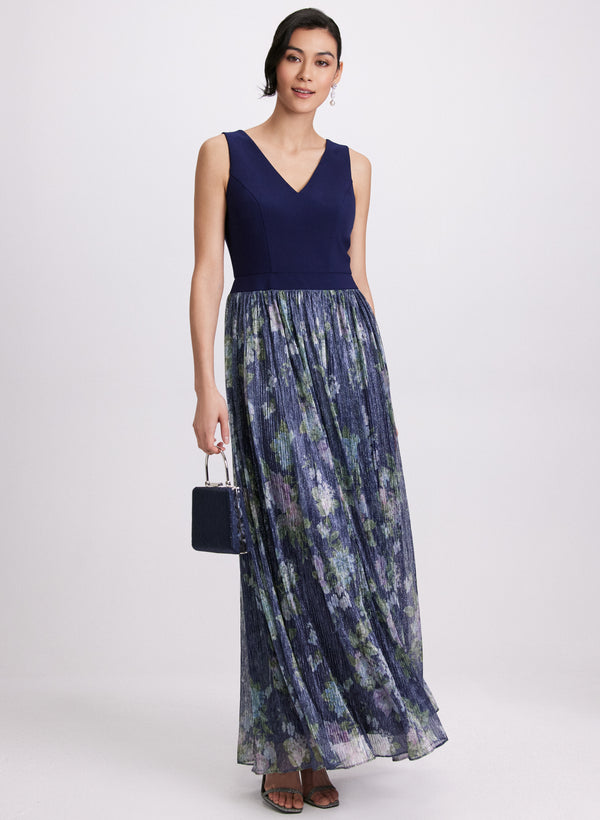 laura Mesh & Jersey Dress