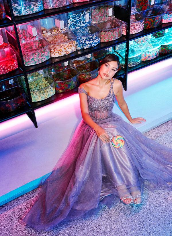 Laura Mesh & Lace Corset Dress