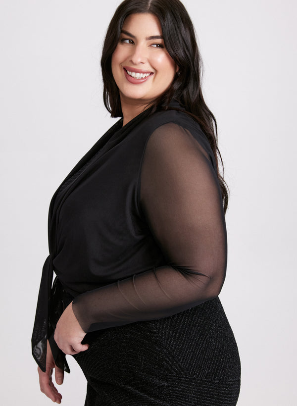 Laura Mesh Long Sleeve Bolero