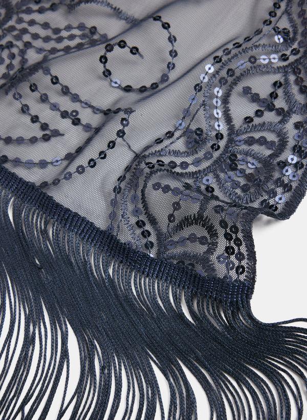 Laura Mesh & Sequin Shawl