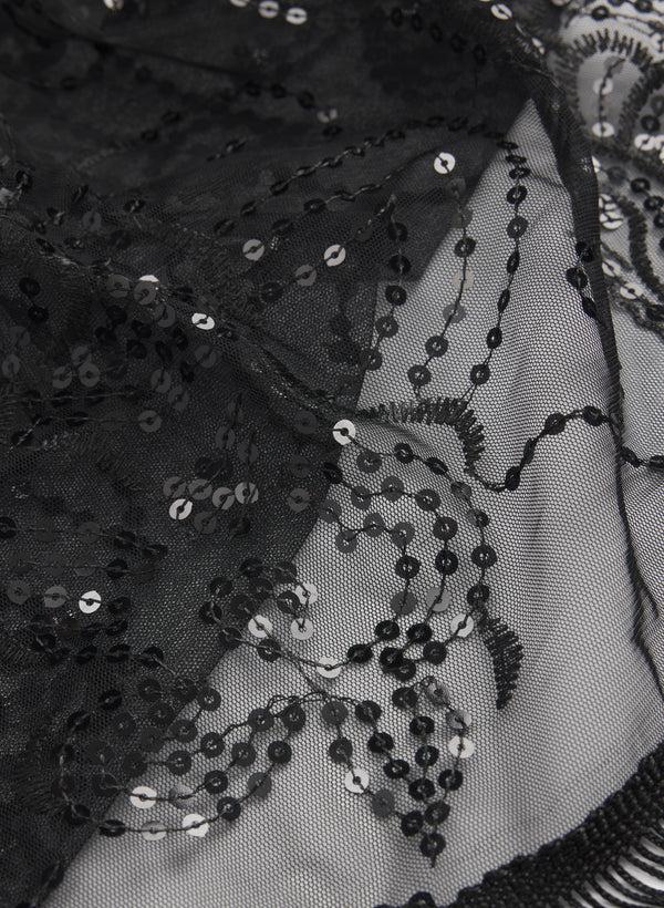 Laura Mesh & Sequin Shawl
