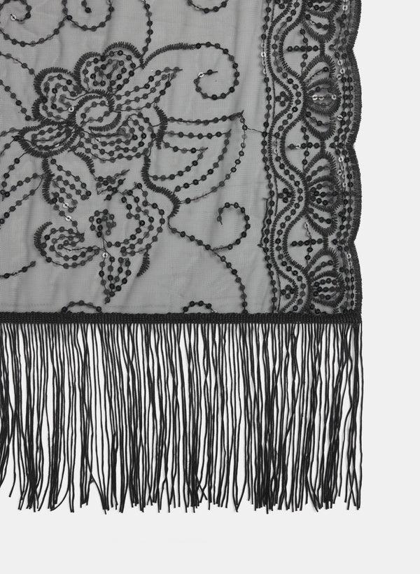 Laura Mesh & Sequin Shawl