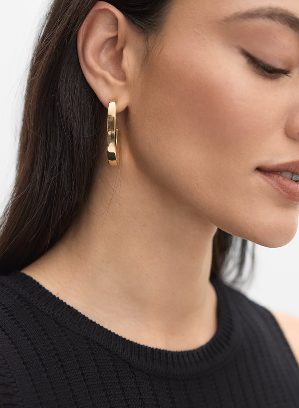 Laura Metal Hoop Earrings