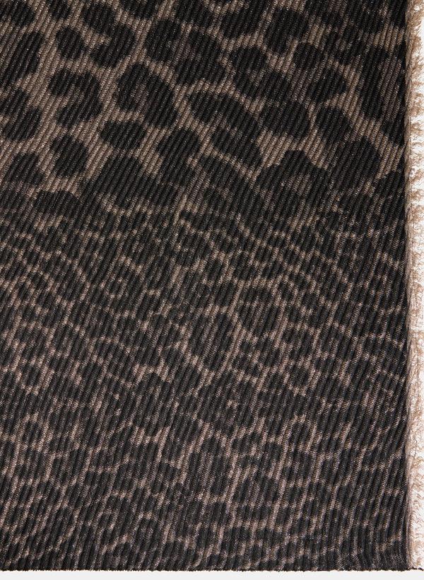 Laura Metallic Animal Print Scarf