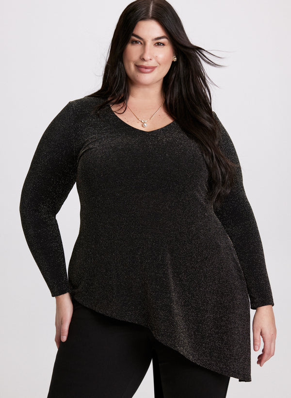 Laura Metallic Asymmetric Top