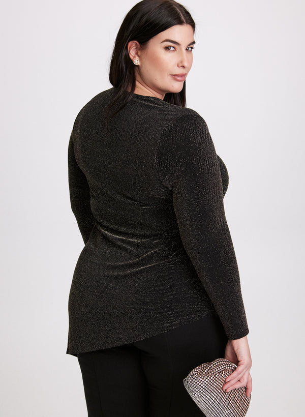 Laura Metallic Asymmetric Top
