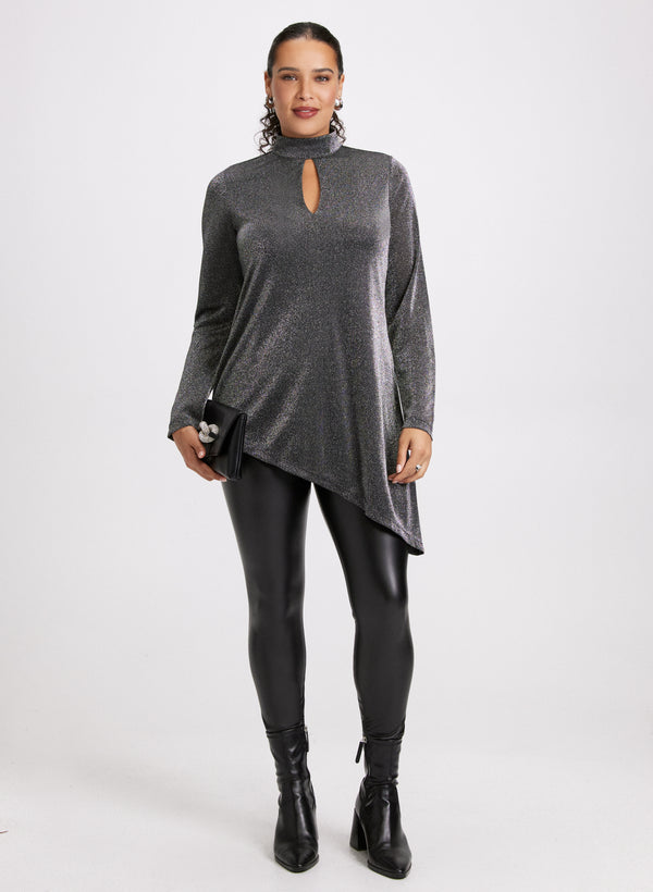 Laura Metallic Asymmetrical Tunic