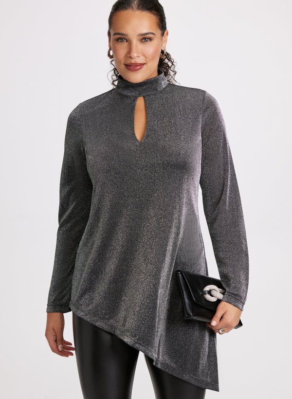 laura Metallic Asymmetrical Tunic