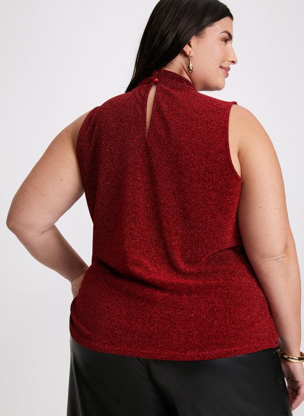 Laura Metallic Flower Top