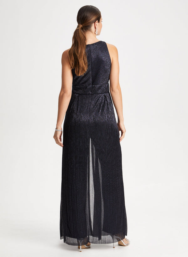 Laura Metallic Halter Neck Jumpsuit