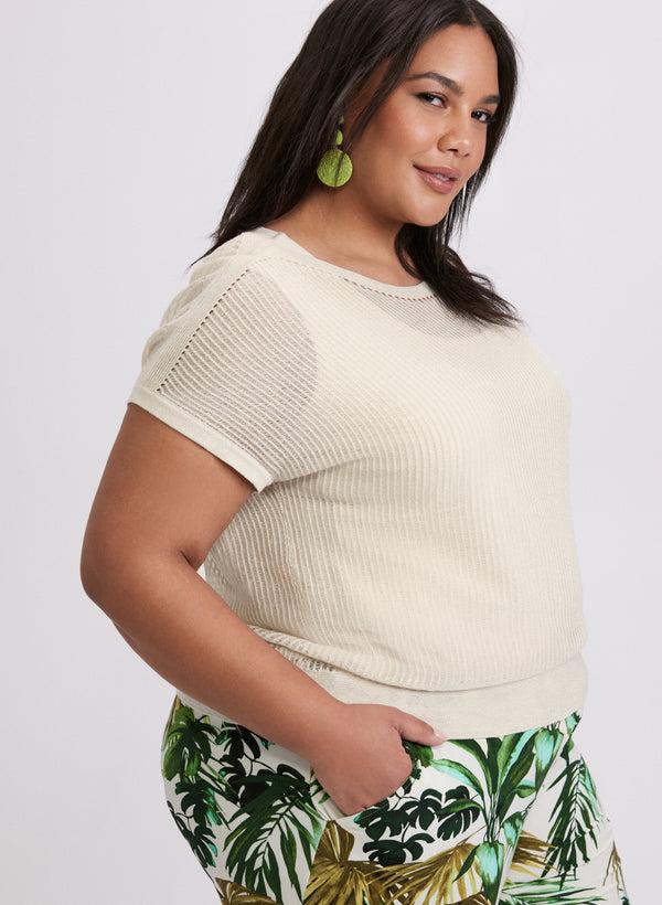 Laura Metallic Knit Pullover