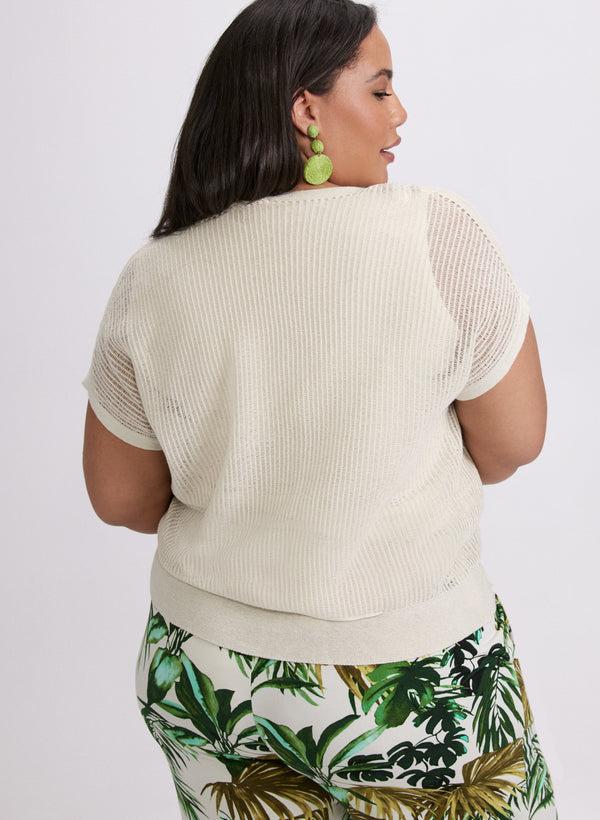 Laura Metallic Knit Pullover