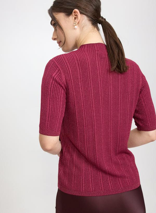 Laura Metallic Knit Pullover