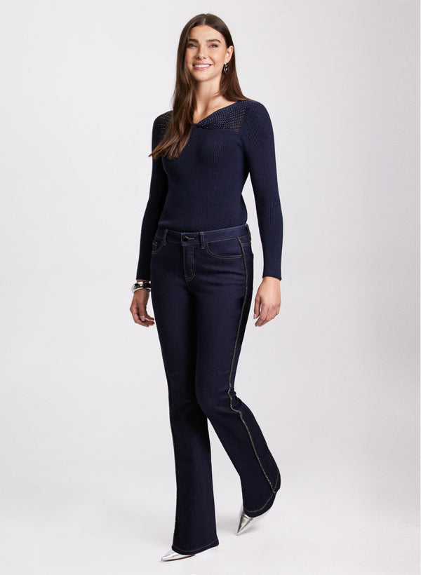 Laura Metallic Knit Sweater