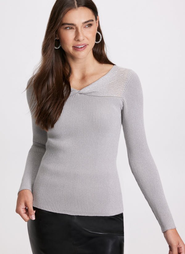 Laura Metallic Knit Sweater