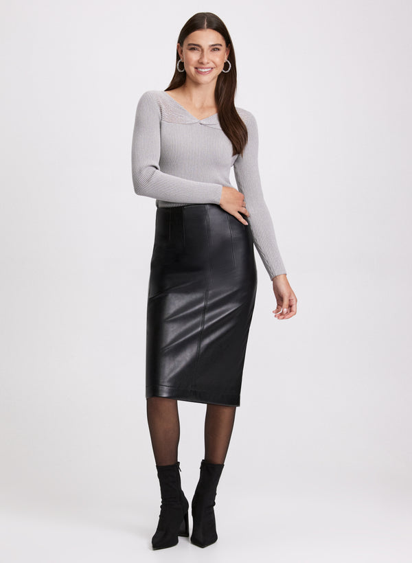 Laura Metallic Knit Sweater