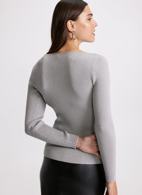 Laura Metallic Knit Sweater