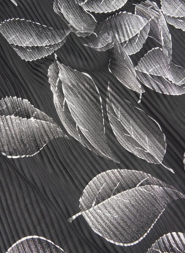 Laura Metallic Leaf Print Wrap