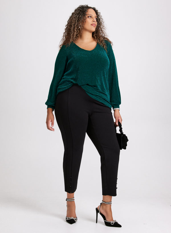 Laura Metallic Long Sleeve Top