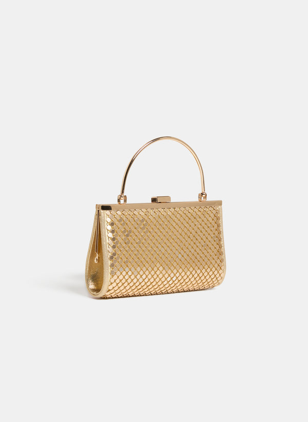 Laura Metallic Mesh Clutch