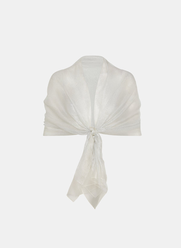 laura Metallic Organza Shawl