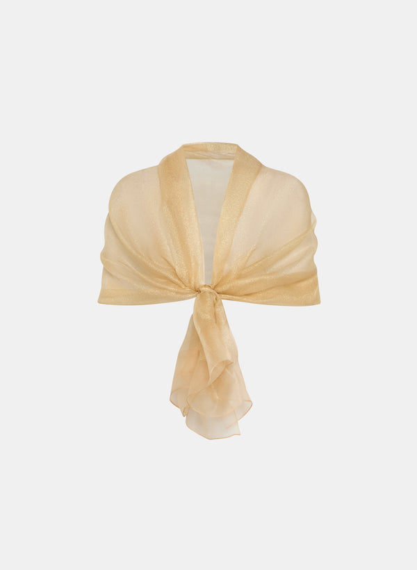 laura Metallic Organza Shawl