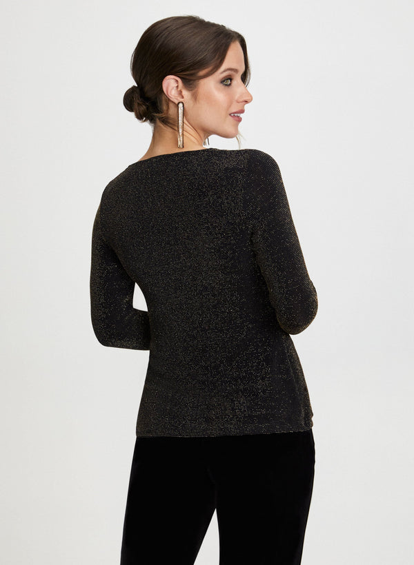 Laura Metallic Sash Detail Top