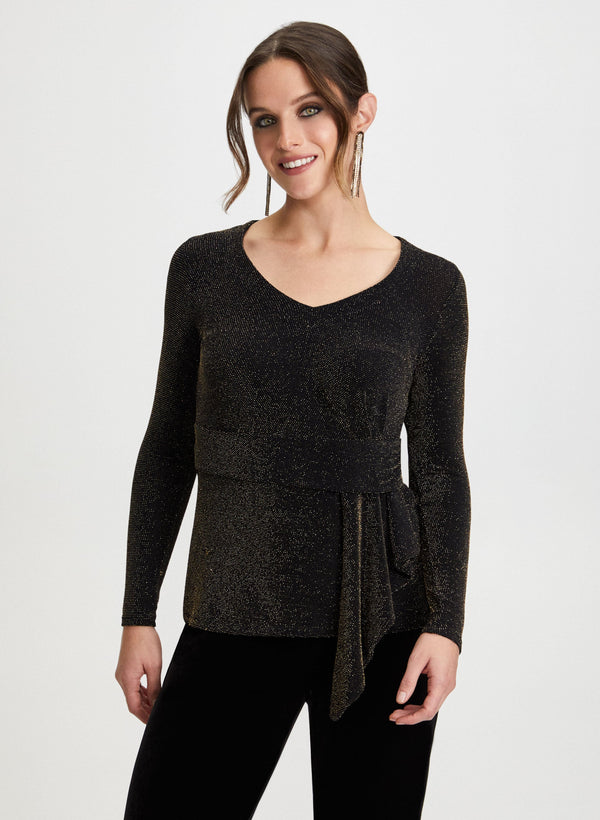 laura Metallic Sash Detail Top