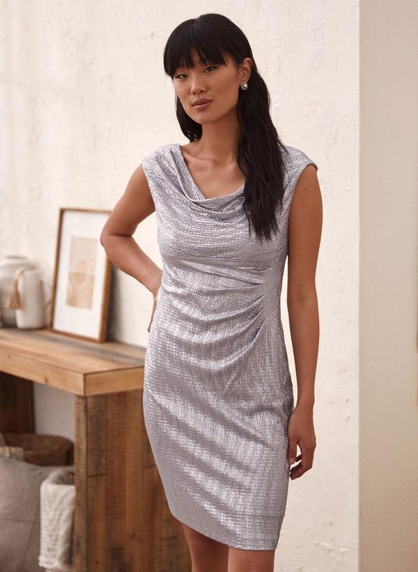Laura Metallic Sheath Dress