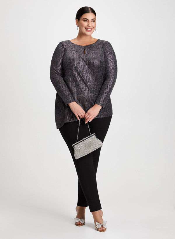 laura Metallic Tunic & Bow Detail Pants