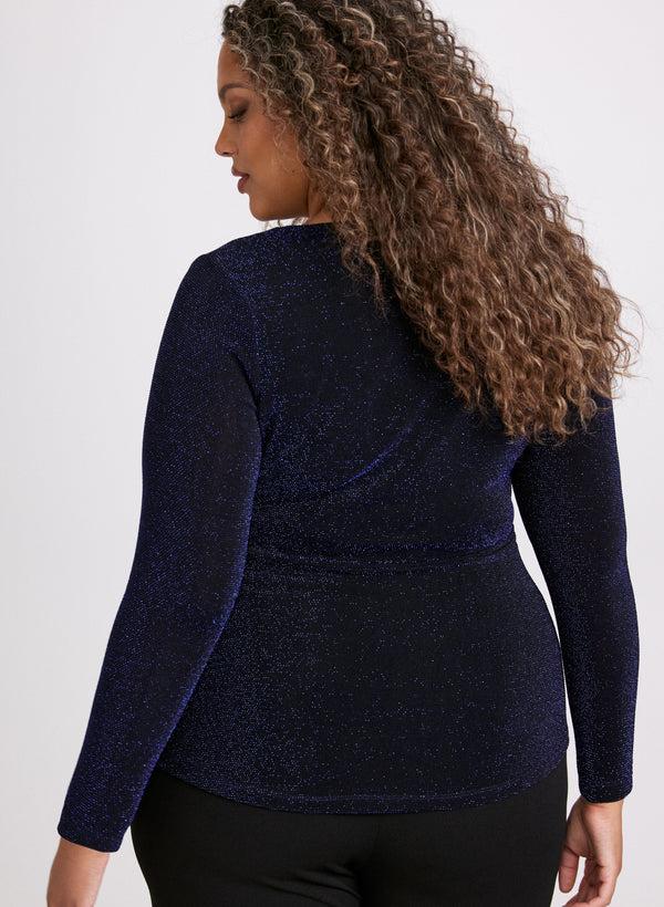 Laura Metallic Twist Detail Top