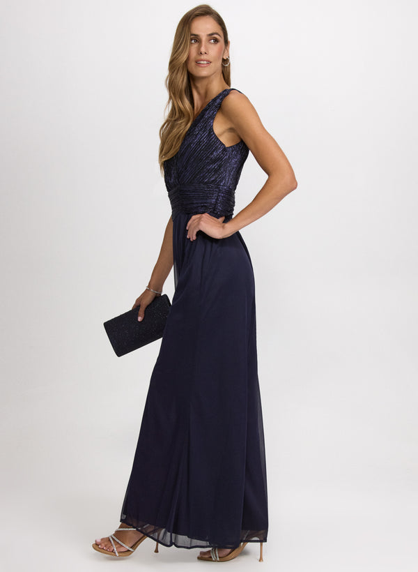 Laura Metallic Wide-Leg Jumpsuit