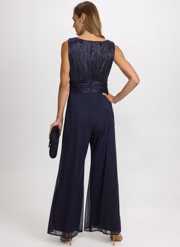 Laura Metallic Wide-Leg Jumpsuit