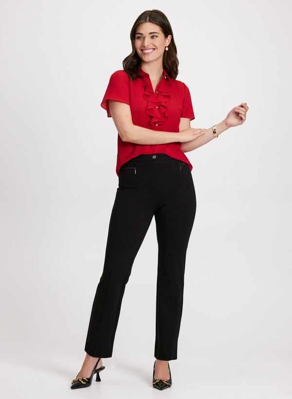 Laura Mia Straight-Leg Pants - Short