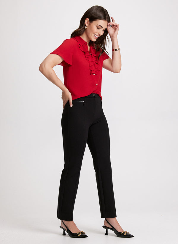 Laura Mia Straight-Leg Pants - Short