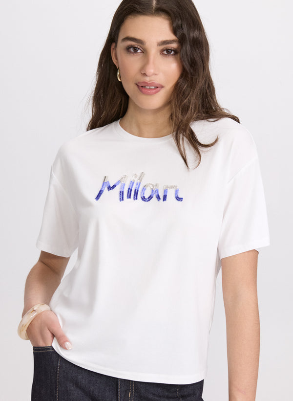 laura 'Milan' Sequin T-Shirt
