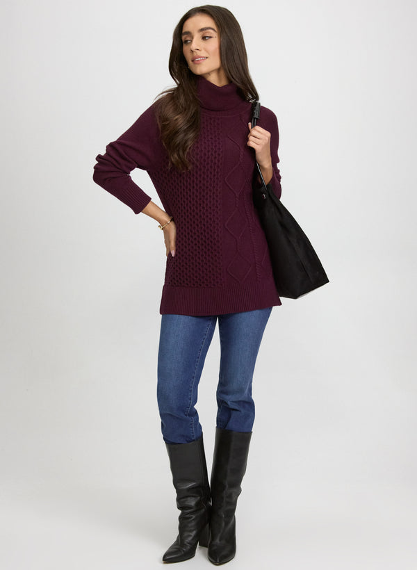 Laura Mixed Knit Pullover