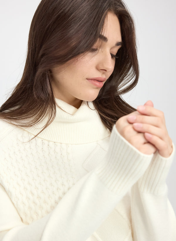 Laura Mixed Knit Pullover