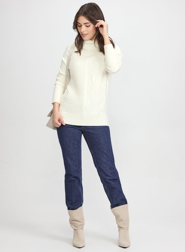 Laura Mixed Knit Pullover