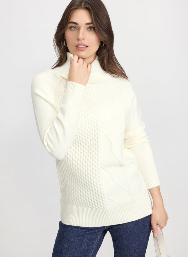 laura Mixed Knit Pullover